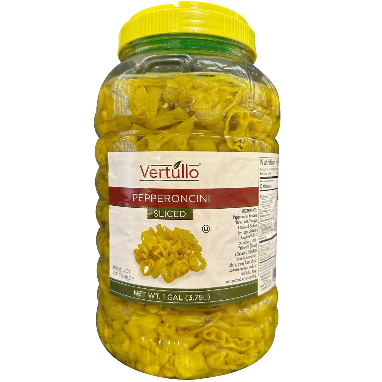Vertullo Whole Pepperoncini 1 Gallon - Image 1