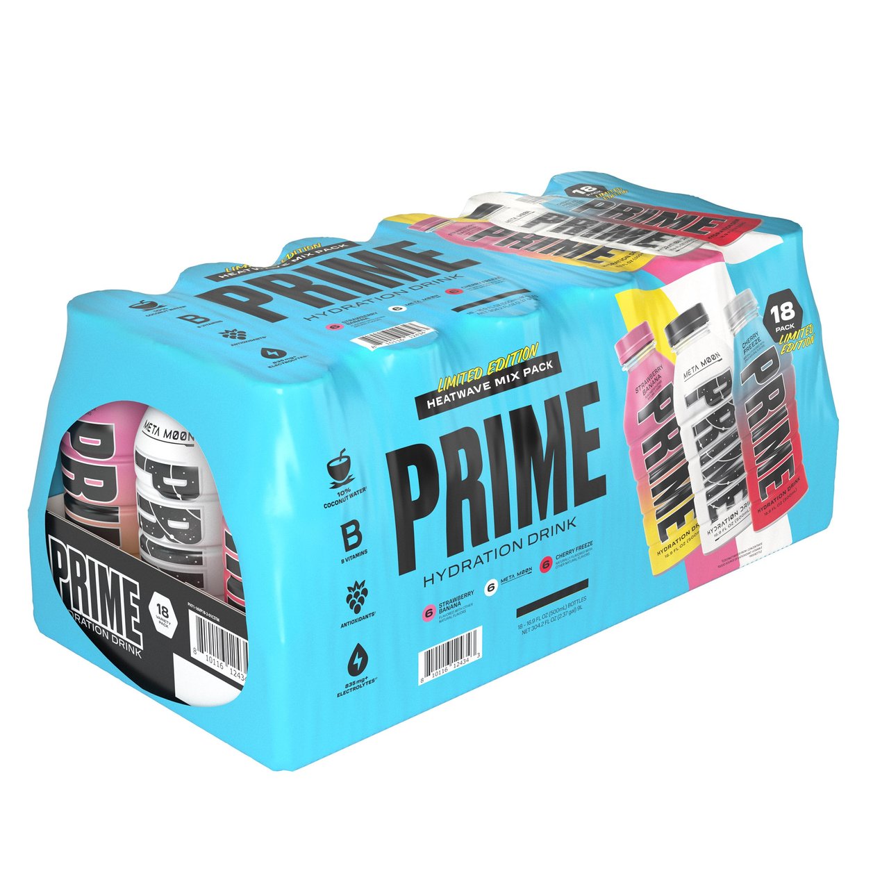 PRIME Hydration Heatwave Mix Pack, 18 x 16.9 fl oz - Image 1