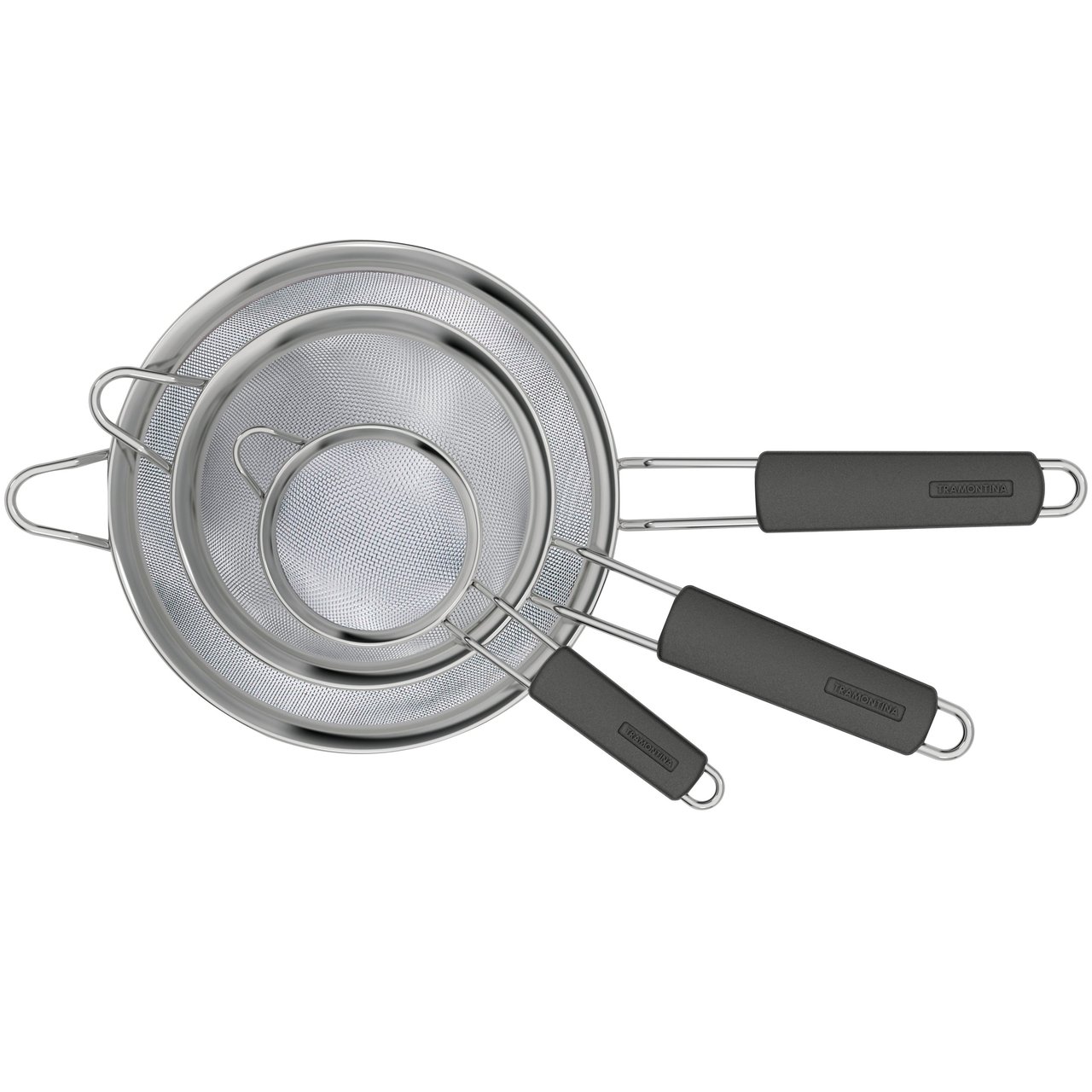 Tramontina 3-Piece Mesh Strainers with Silicone Handles