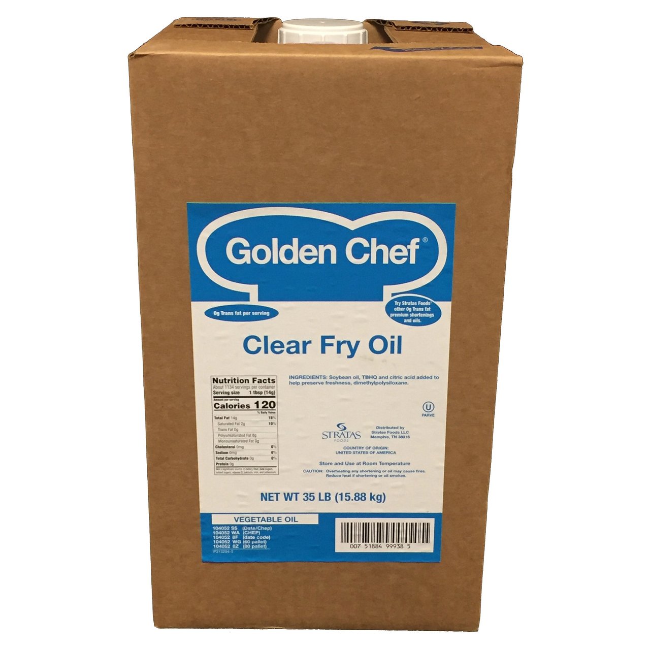 Golden Chef Clear Fry Oil 35 LB