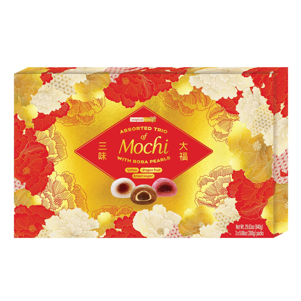 Tropical Fields Assorted Trio of Mochi, 29.63 oz