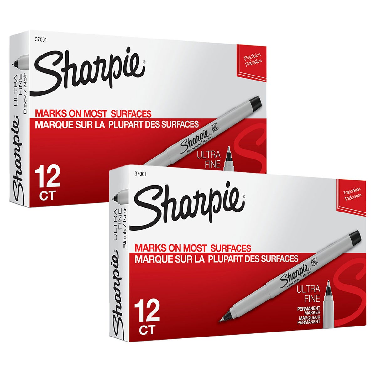 Sharpie Ultra Fine Tip Black Permanent Markers, 24 CT - Image 1