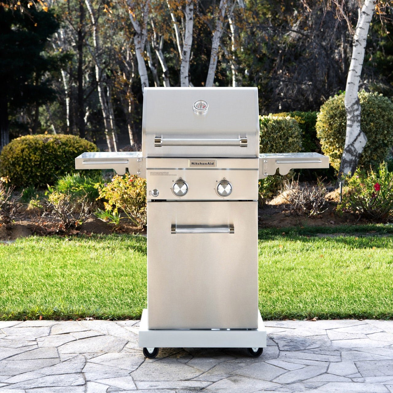 KitchenAid 2-Burner Gas Grill with Folding Side Shelves - Image 1