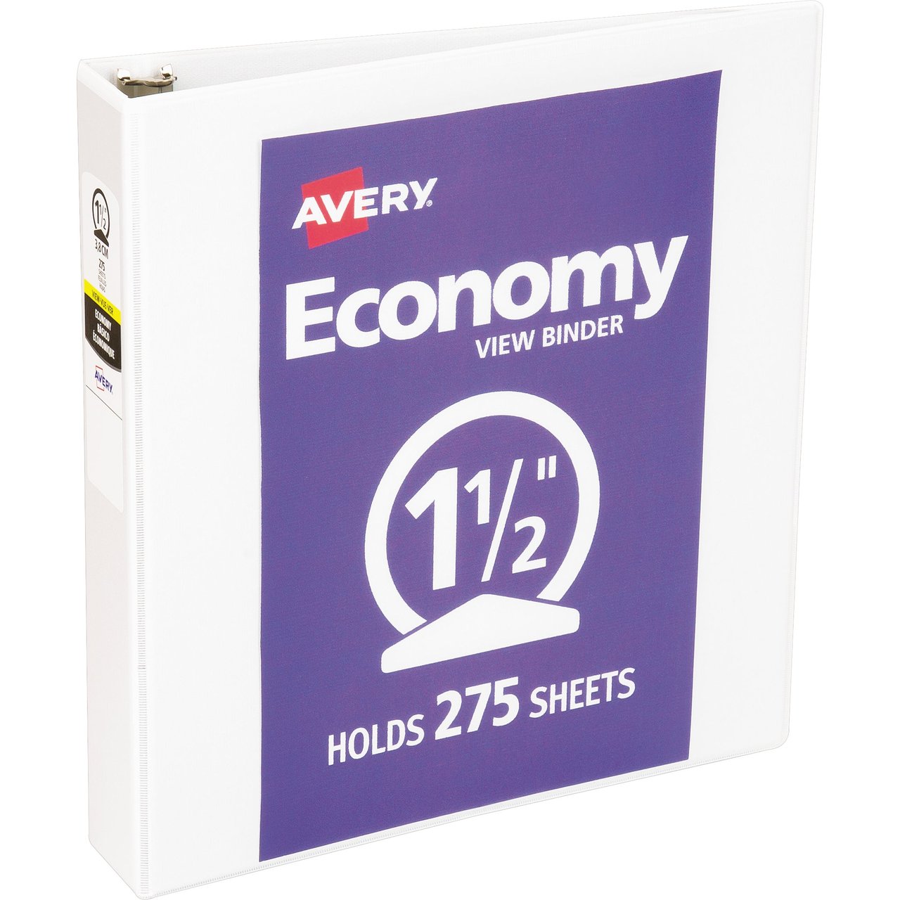 Avery Economy View Binder 1.5" Ring 275 Sheet AVECV1115WE - Image 1