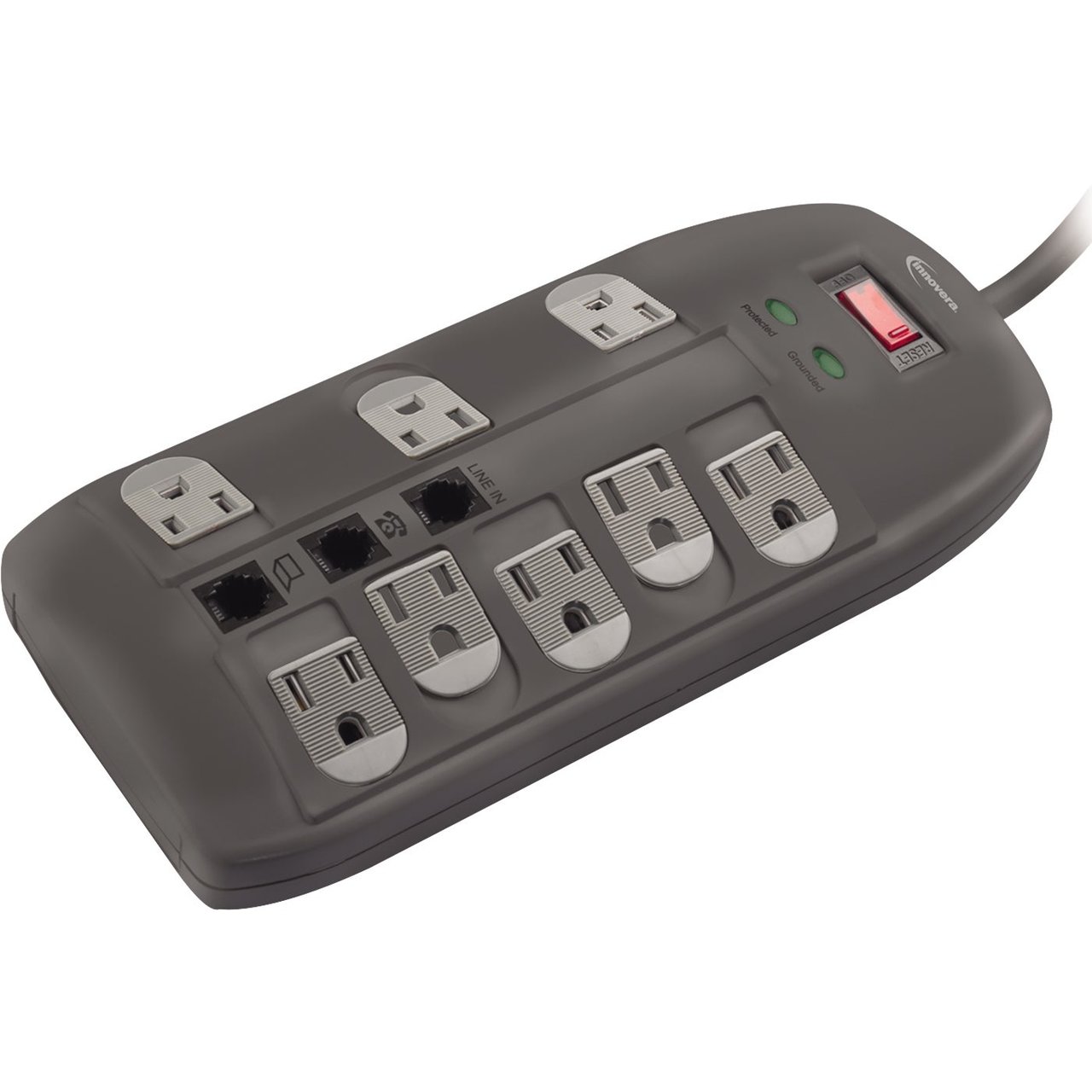 Innovera 8-Outlet Multimedia Surge Protector (IVR71656)