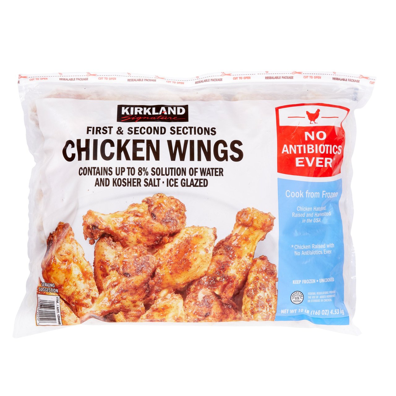 Kirkland Signature Chicken Wings 10 Pound Bag - Image 1