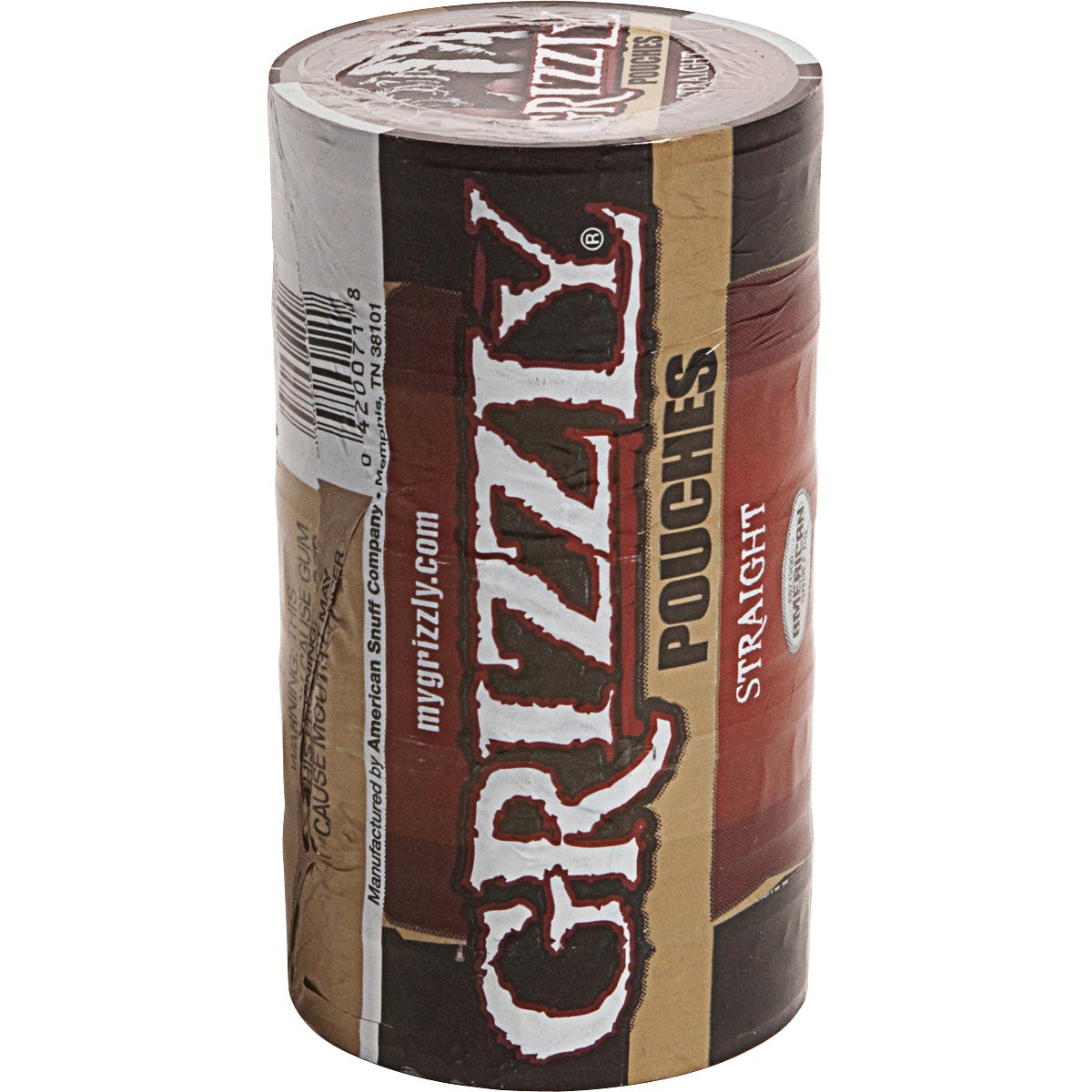 Grizzly Straight Pouches, 5 ct / .84 oz Can, 18-Count Roll - Image 1