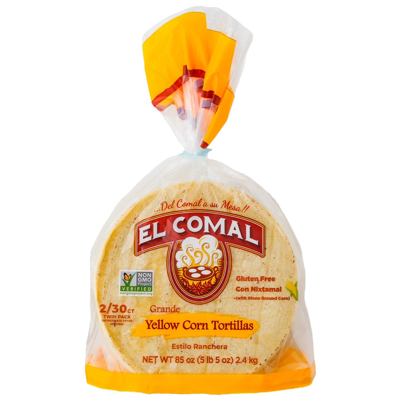 El Comal Corn Tortillas, 2-Pack / 30 Count, 85 oz - Image 1