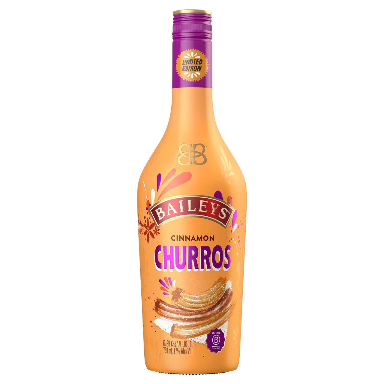 Bailey's Cinnamon Churro Irish Cream Liqueur, Ireland, 750ML - Image 1
