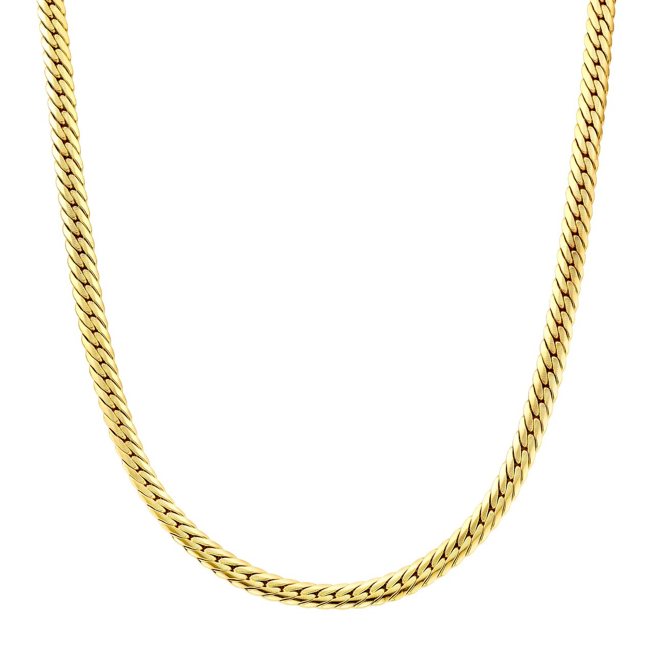 18kt Yellow Gold Curb Necklace 18" Made in Italy - Image 1