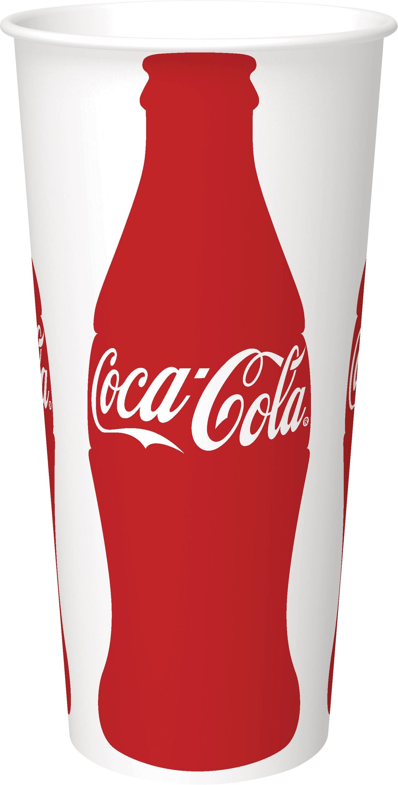 Graphic Packaging Coca-Cola Logo Paper Cold Cups, 32 oz, 600 ct - Image 1