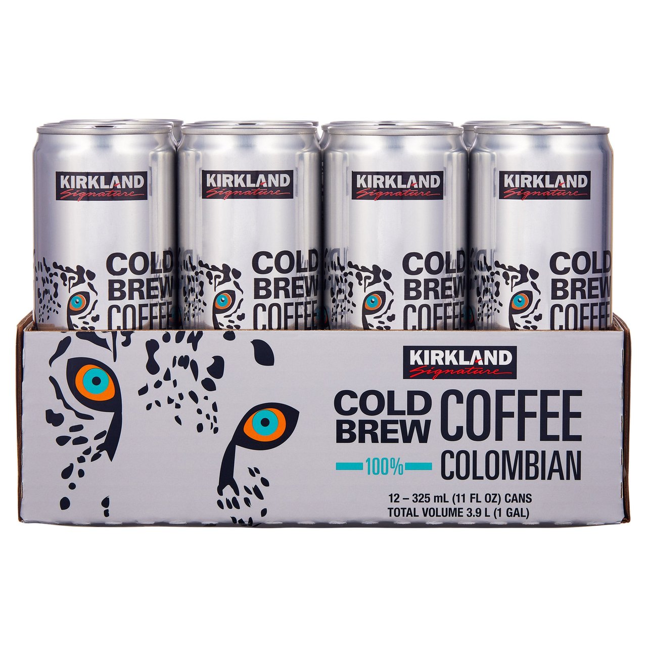 Kirkland Signature Colombian Cold Brew Coffee, 12-Count, 11 fl oz Cans - Image 1