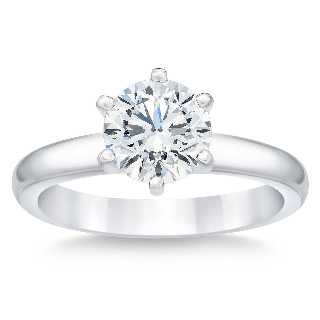 1.45ct Round Brilliant Platinum Solitaire Ring, VVS1 Clarity, H Color - Image 1