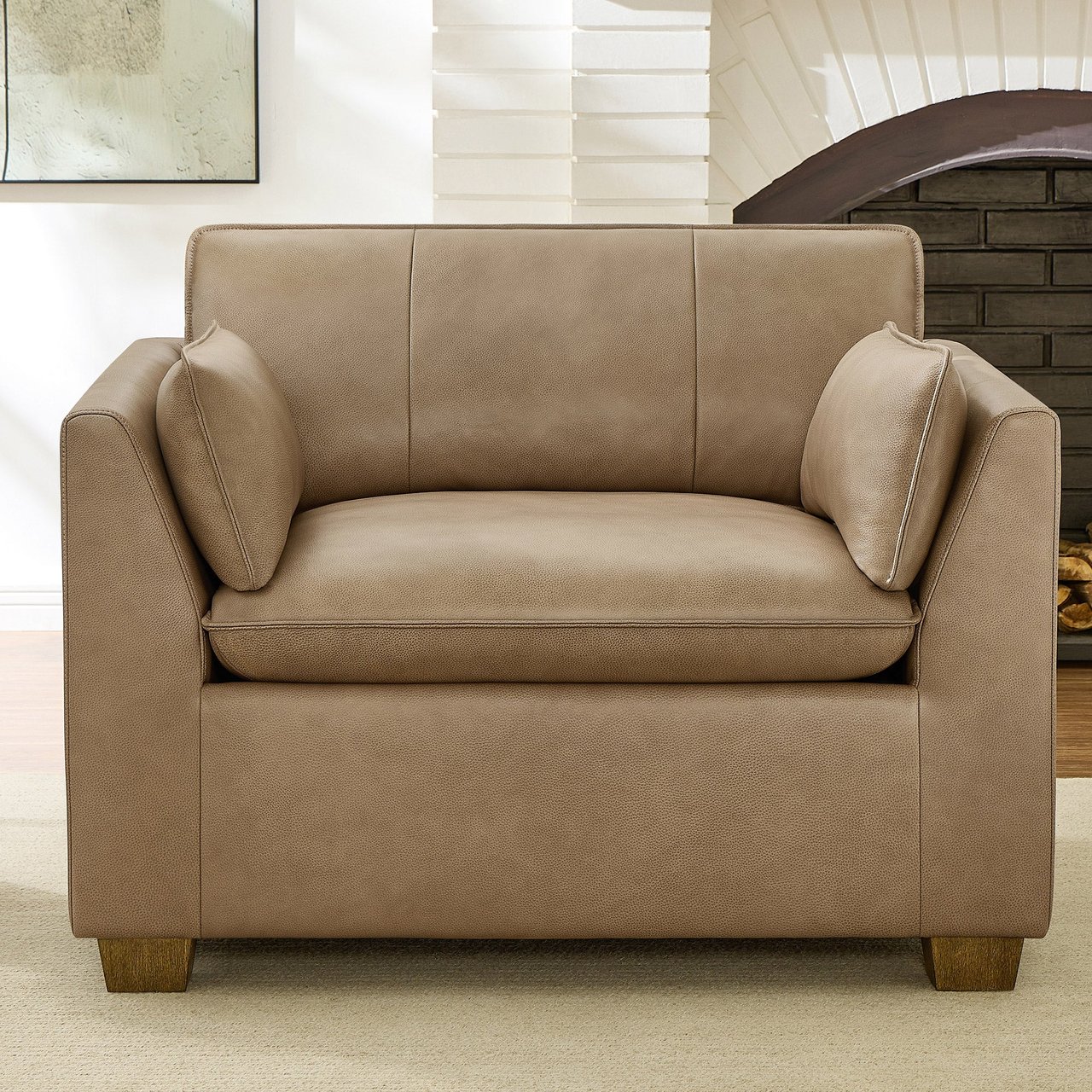 Henredon Solara Oversized Leather Chair - Image 1
