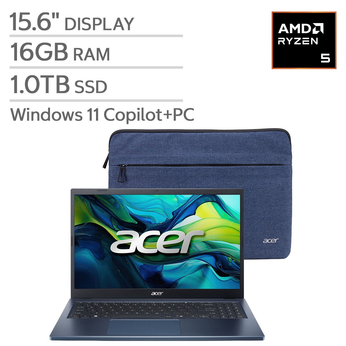ACER ASPIRE GO 15" LAPTOP R5/16GB/1TB SSD - Image 1