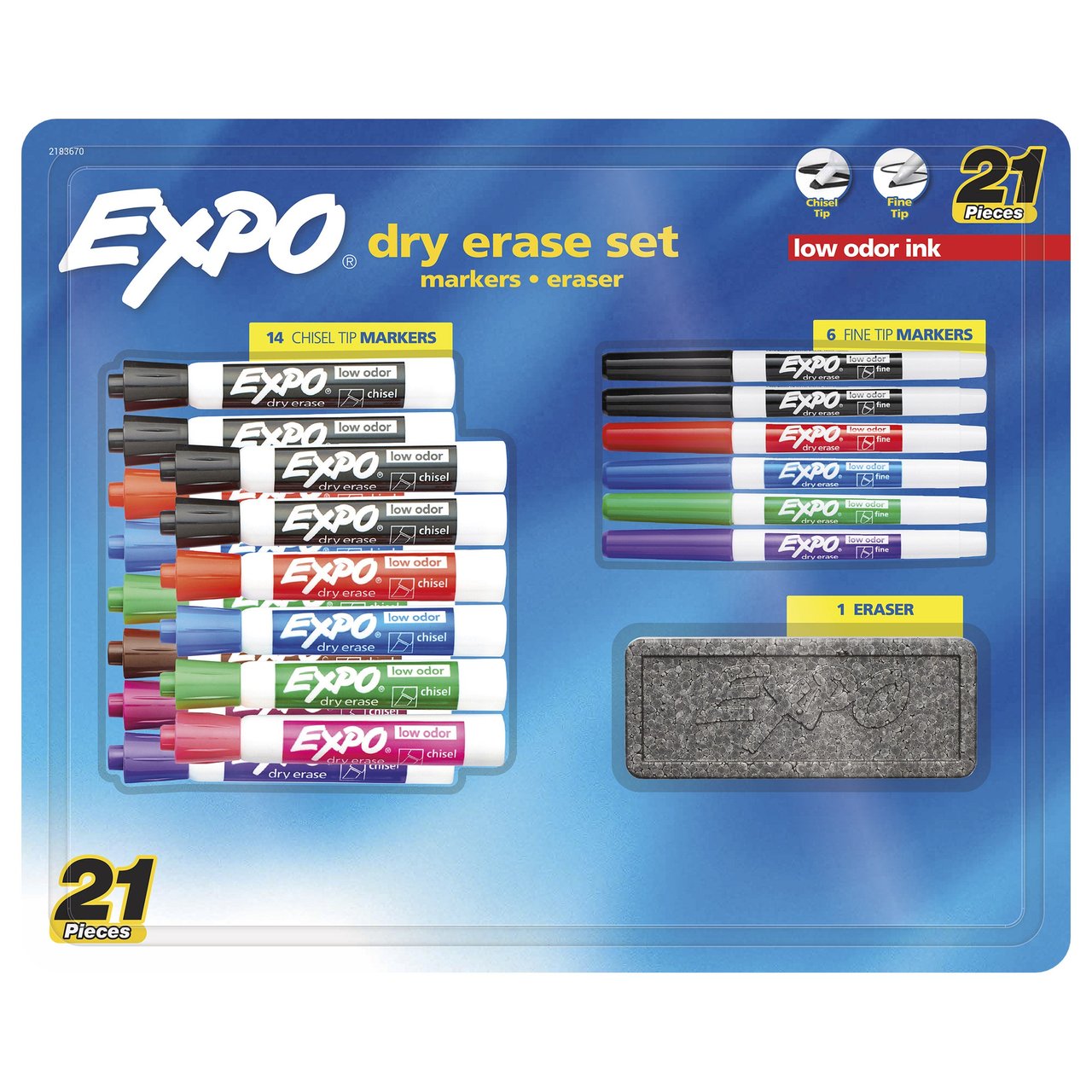 EXPO Dry Erase Set, 21 Pieces