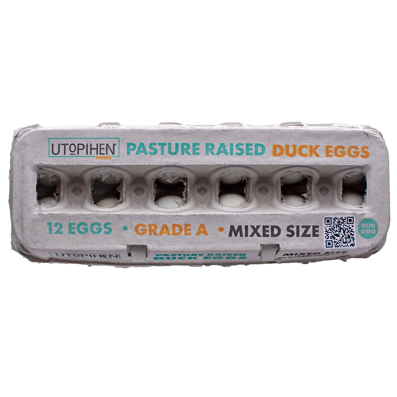 Utopihen Duck Eggs Pasture Raised Mixed Size (1 Dozen) - Image 1