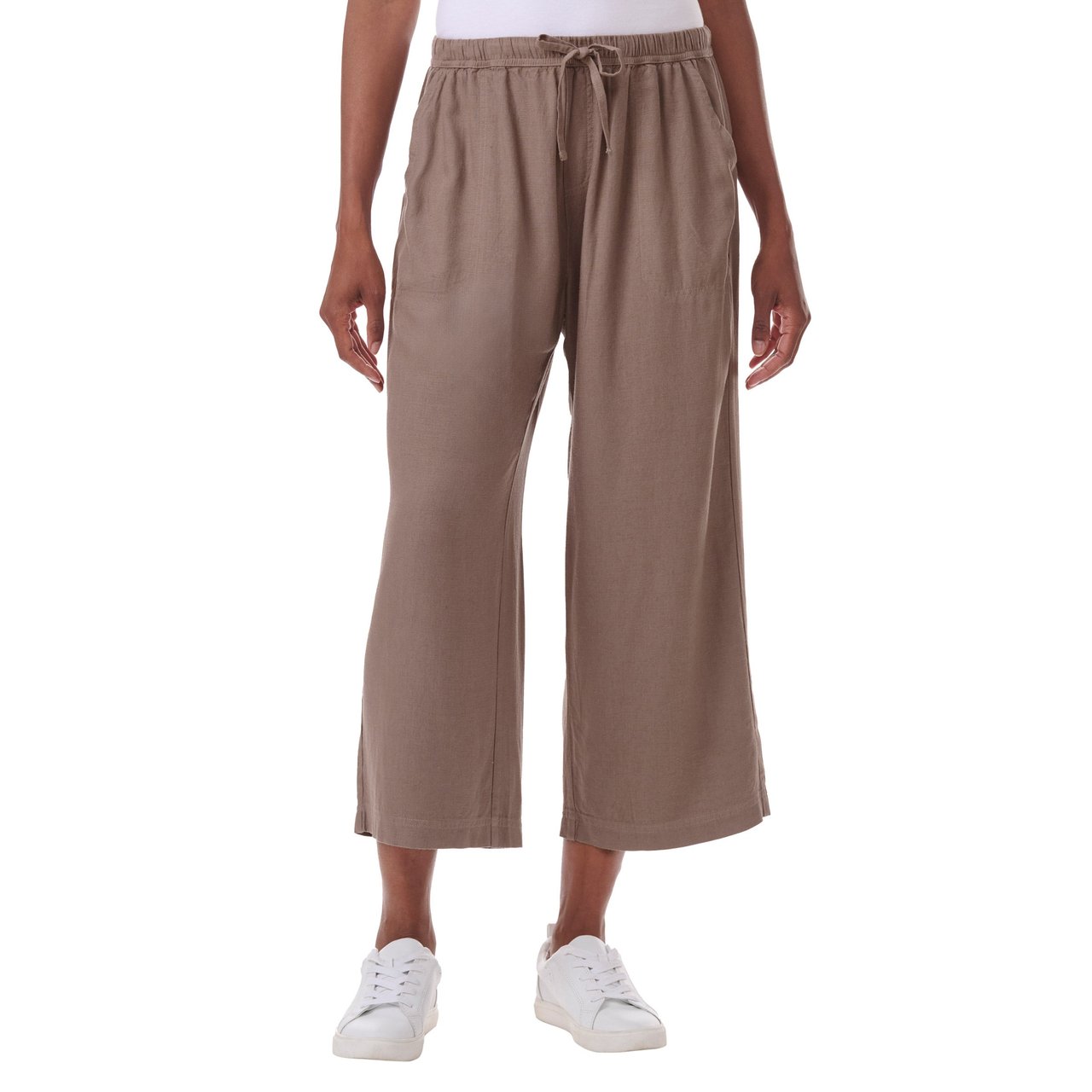 Splendid Ladies' Wide Leg Crop Pant - Light Brown (FY25) - Image 1