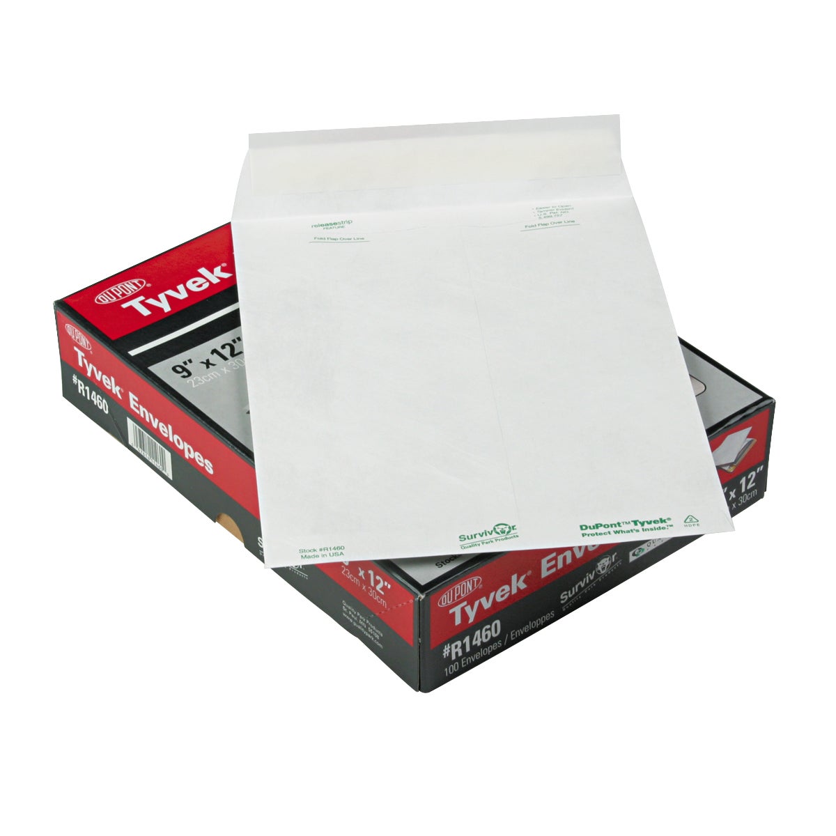 Quality Park Survivor Tyvek Catalog Envelopes 9" x 12" Open End, 100-Count - Image 1