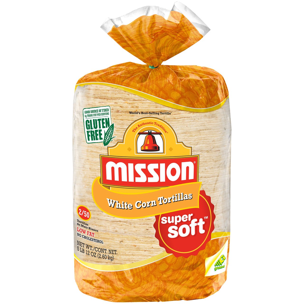 Mission 6" White Corn Tortillas, 2 × 50 Count - Image 1