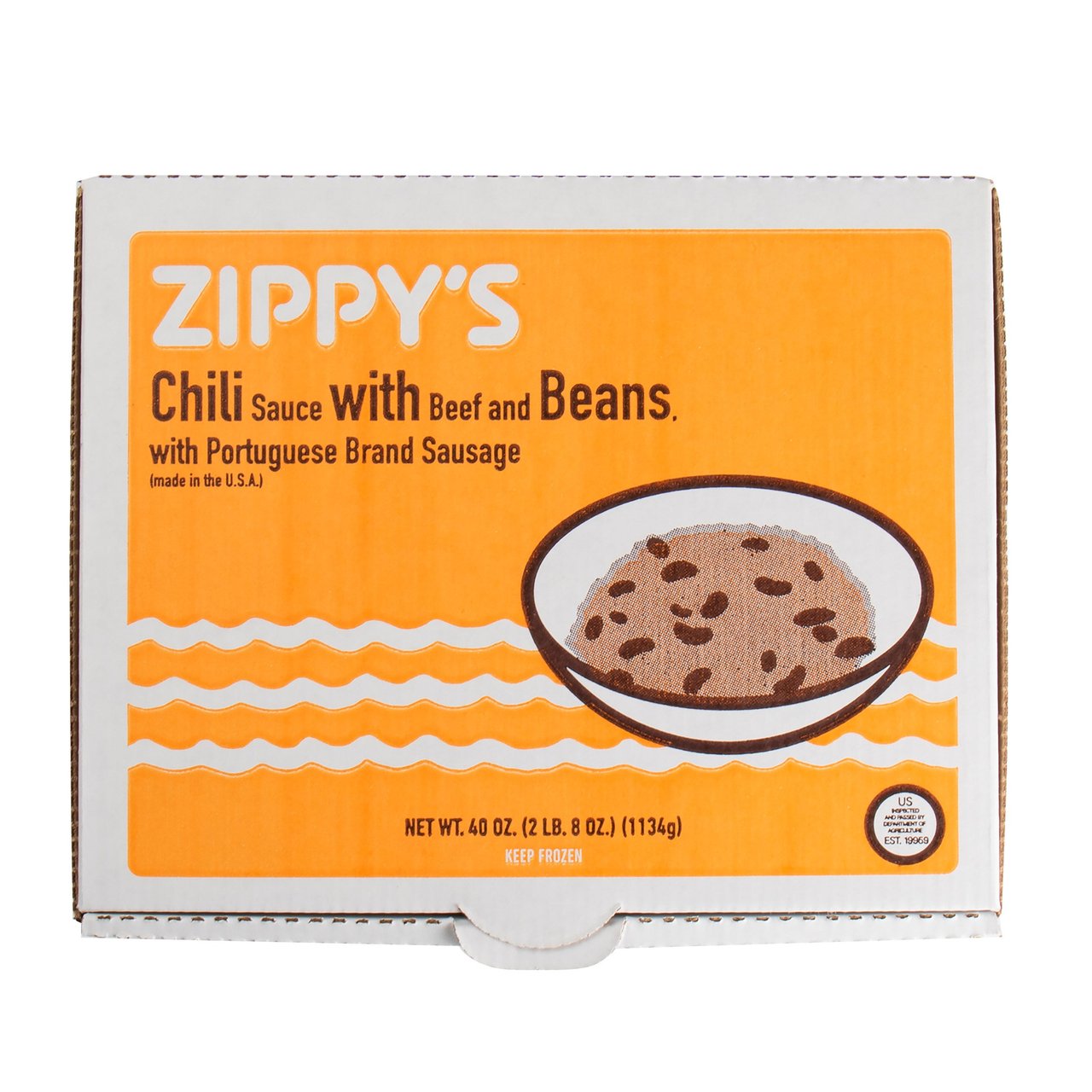 Zippy's Frozen Whole Bean Chili 2.5 lbs - Image 1