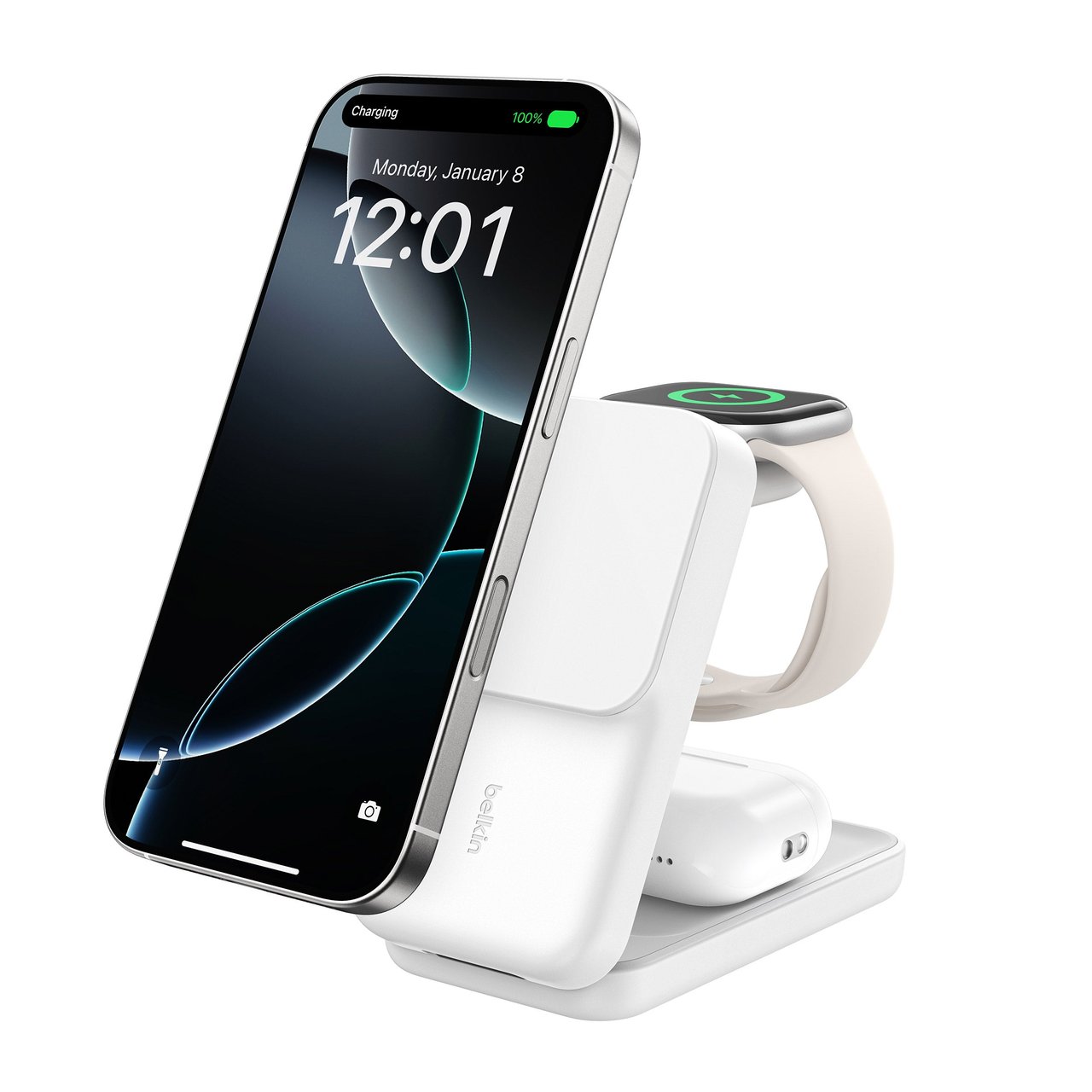 BELKIN 3-IN-1 CHARGING STAND QI2 25W - Image 1