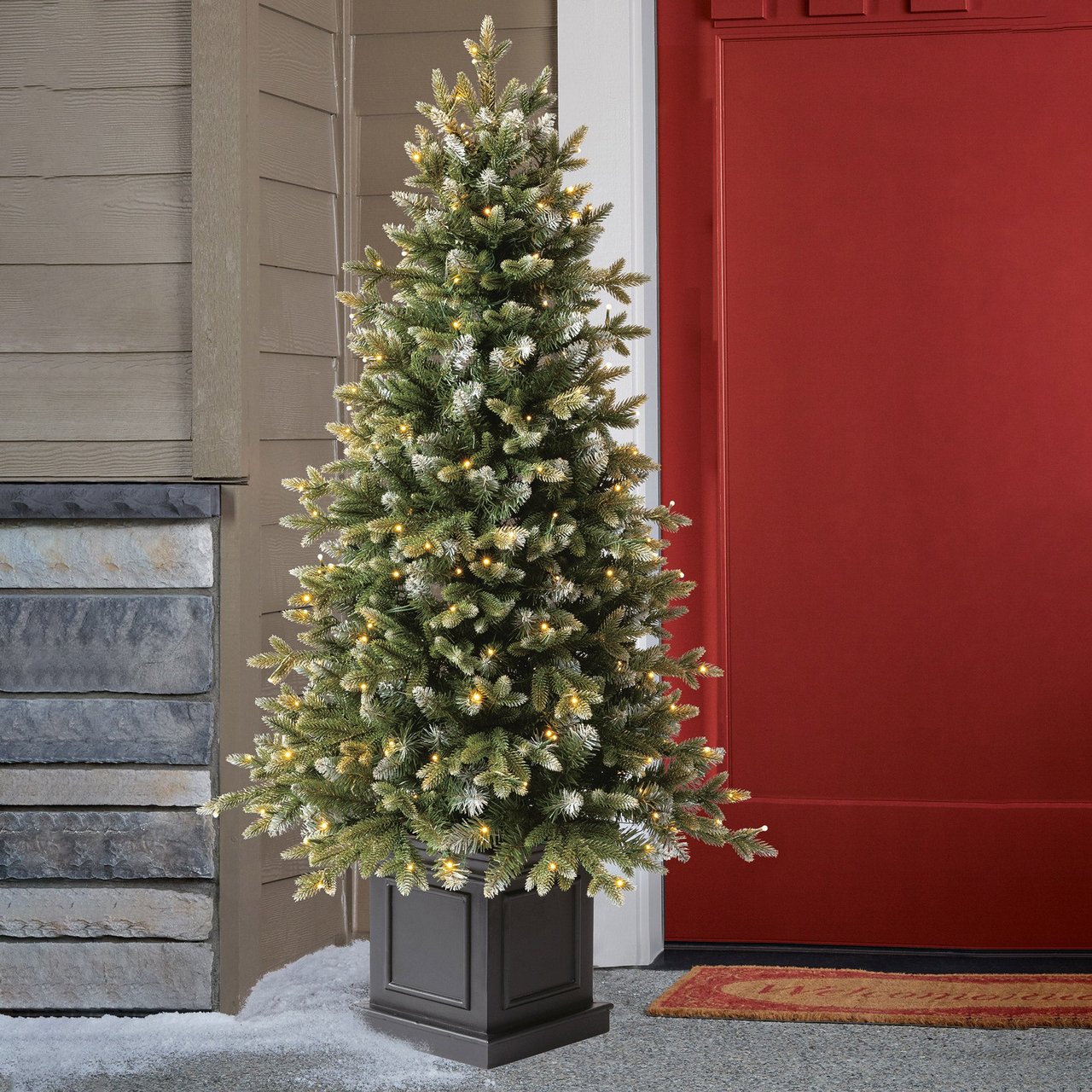 4.5' Pre-Lit Radiant Micro LED Potted Christmas Tree - Image 1