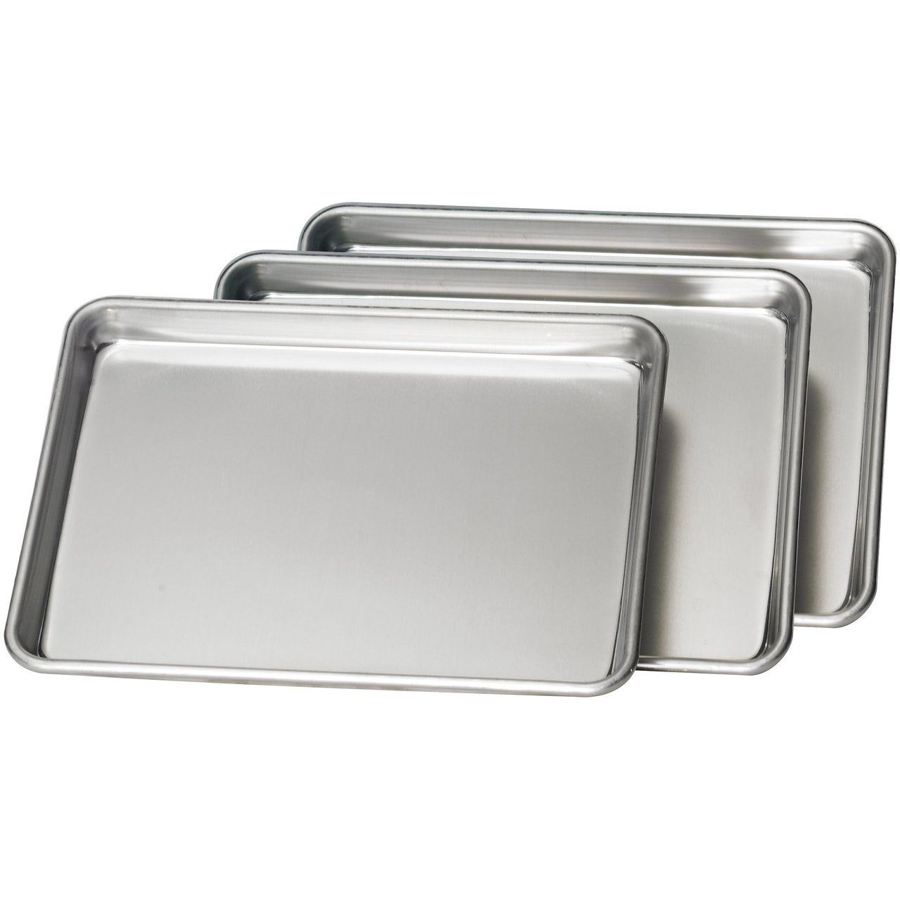 Tramontina Aluminum Baking Sheet Pan, Quarter Size, 9.5" x 13", 3-Pack - Image 1