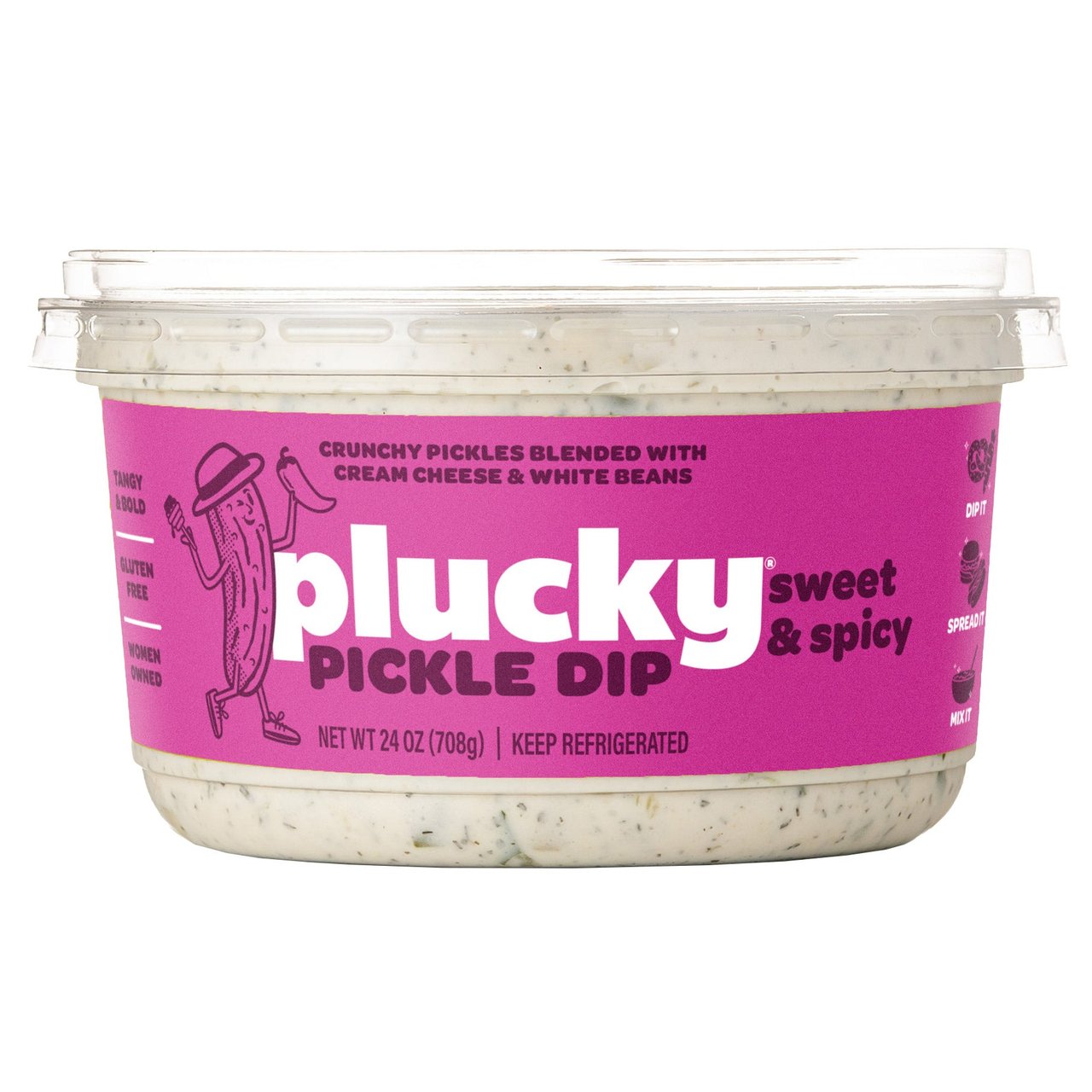 Plucky Pickle Dip Sweet & Spicy Pickle, 24 Ounces - Image 1