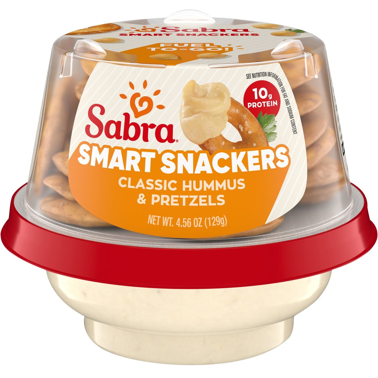 Sabra Classic Hummus & Pretzel Cups, 12 Count, 4.56 oz Each - Image 1