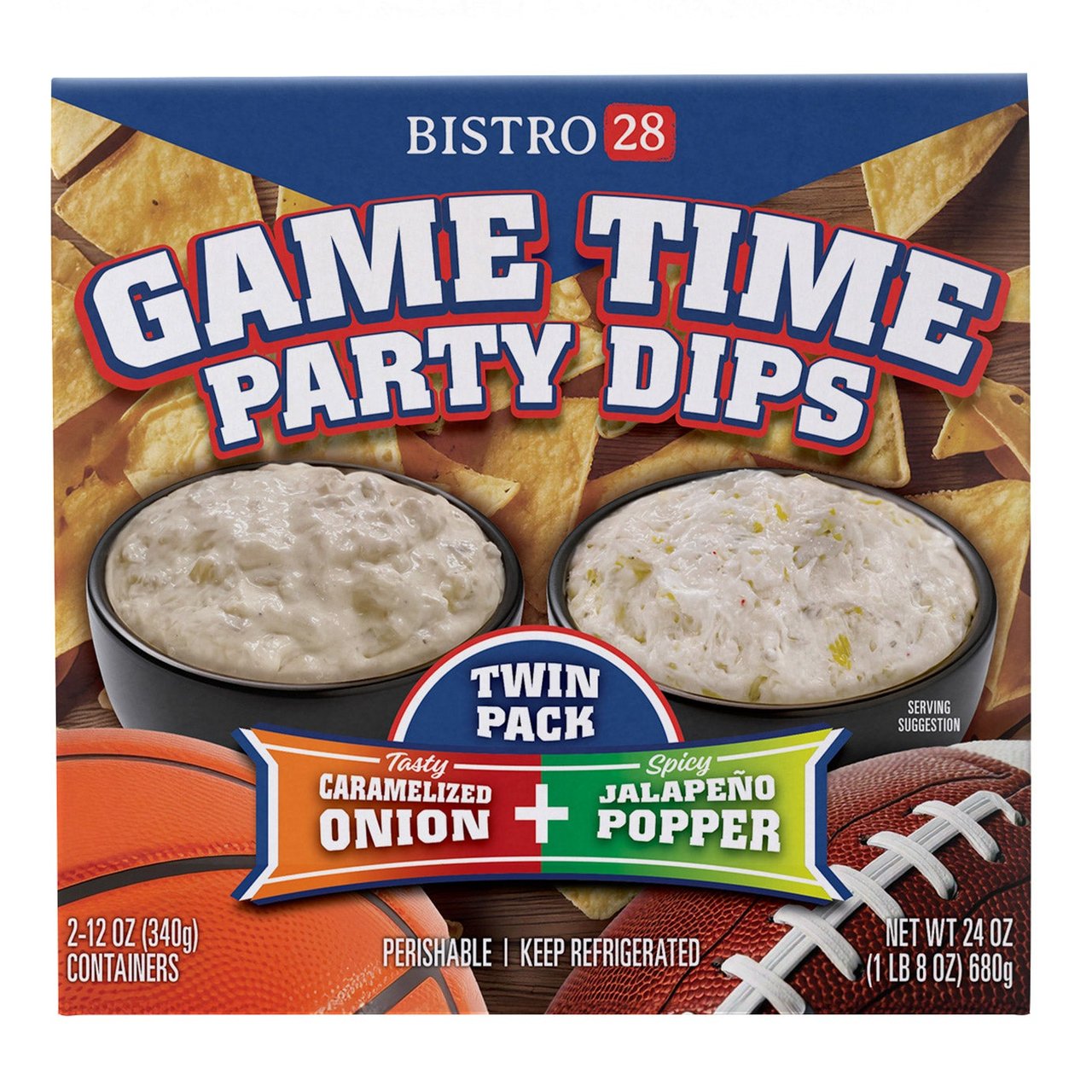 Bistro 28 Game Time Party Dips 2/12 oz (1.5 lbs) - Image 1
