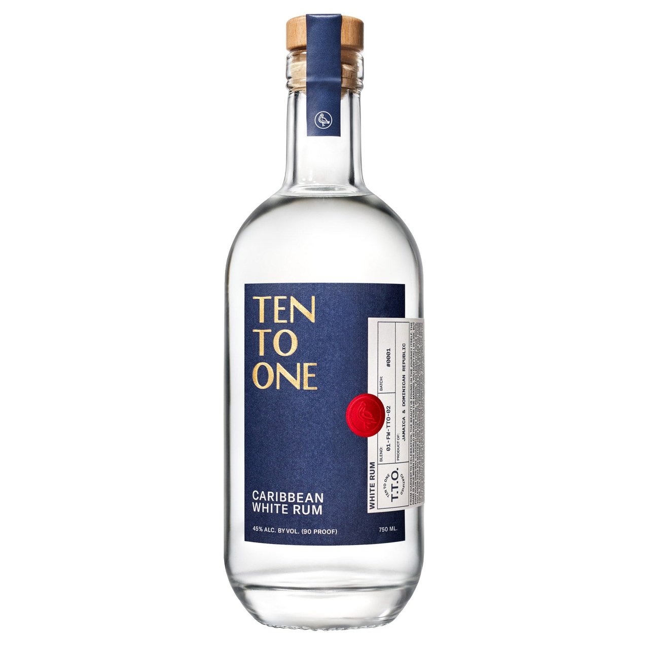 Ten To One White Rum Caribbean 750ml - Image 1