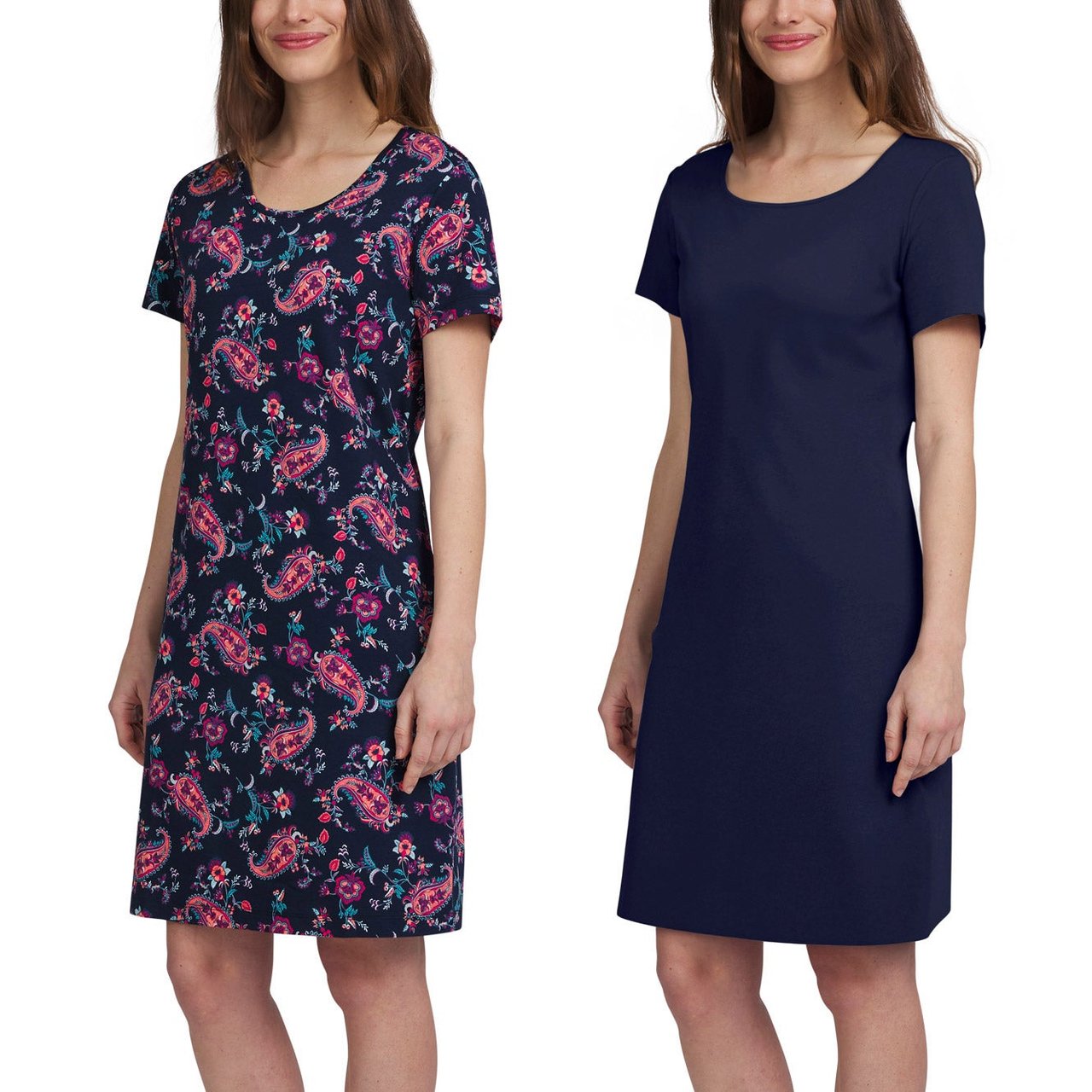 Lands' End Women's Cotton Sleep Shirt, 2-Pack (#1755846) - $4.97 (down from  $9.99)