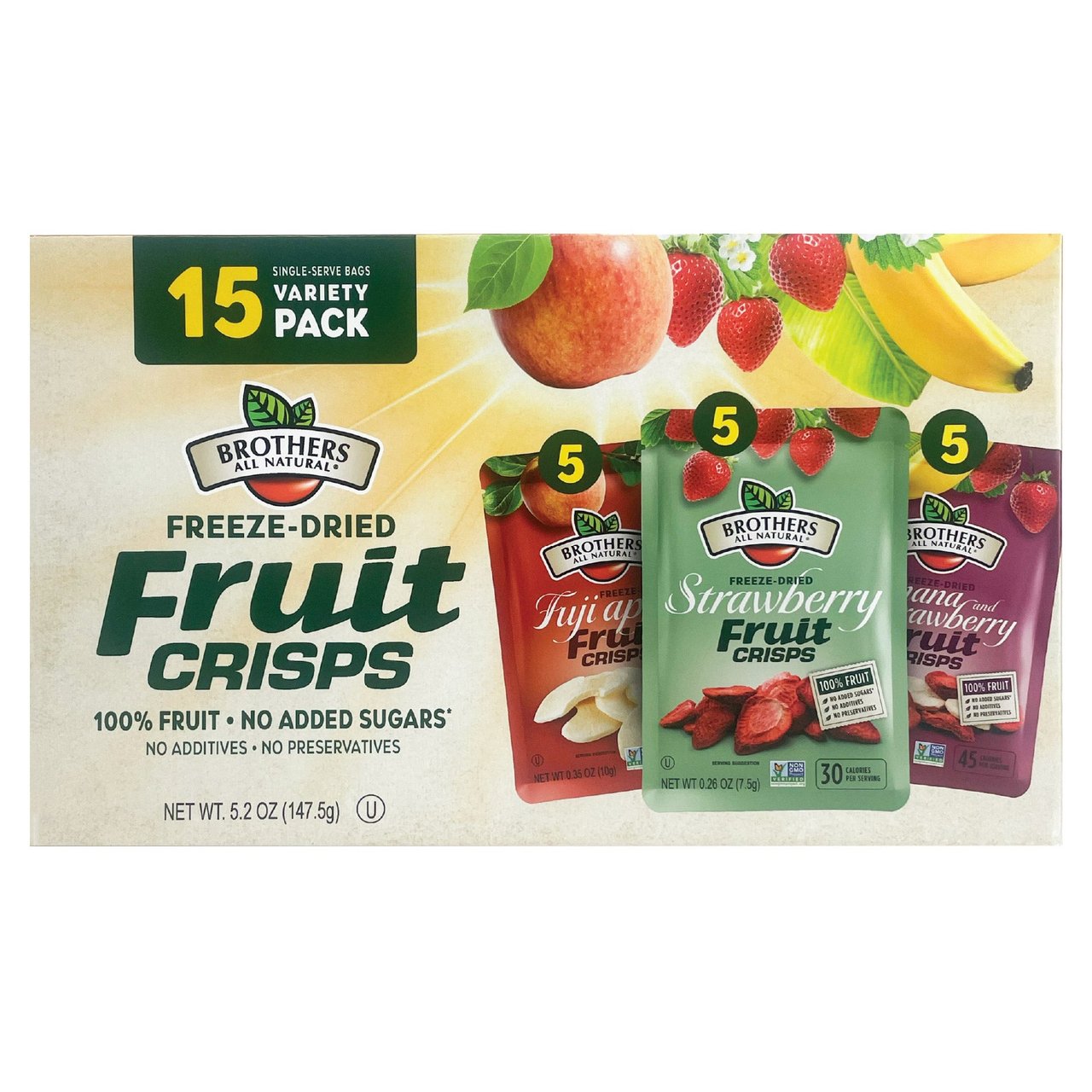 Brothers All Natural Freeze Dried Fruit Crisps 5.2 oz - Image 1
