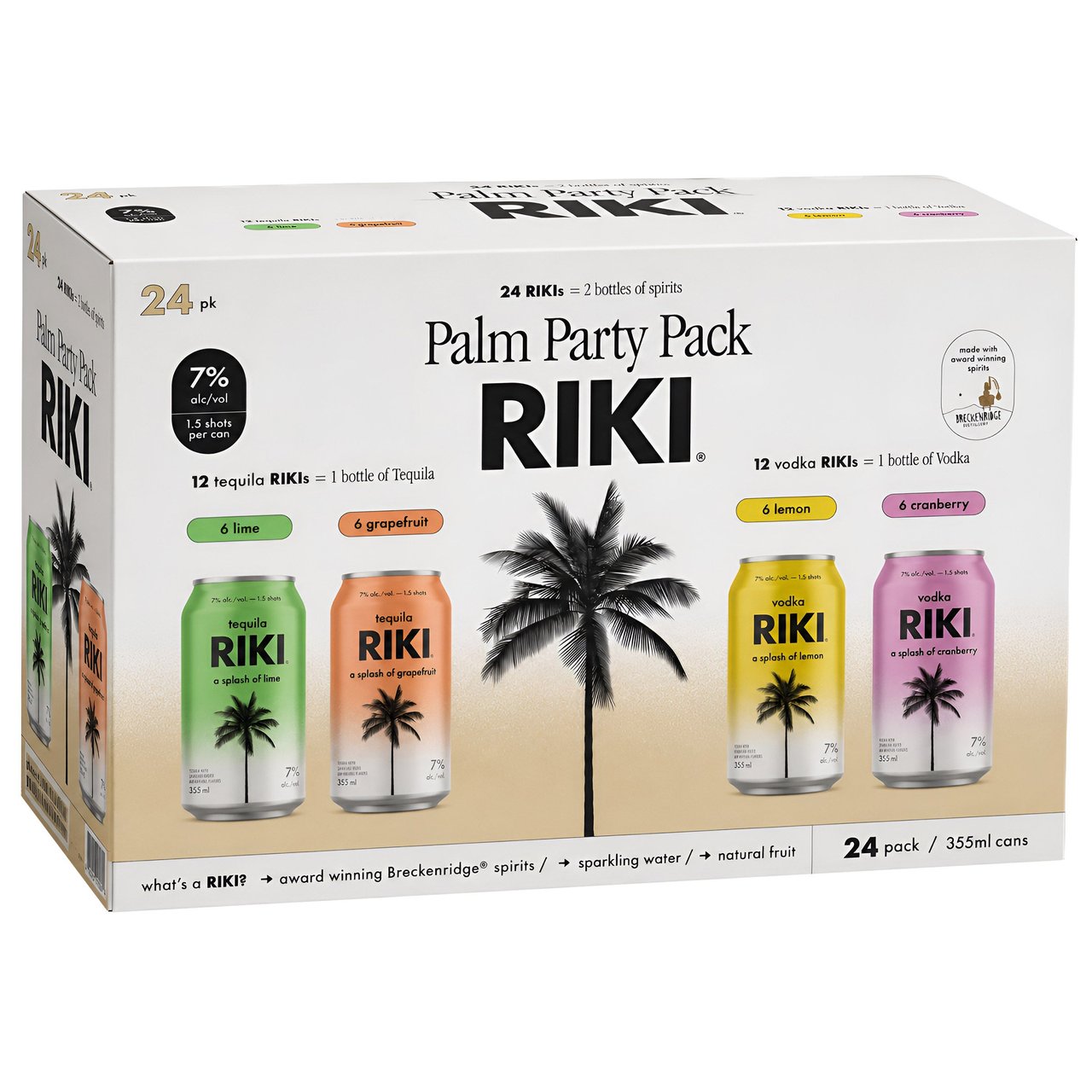 RIKI Palm Party Pack Mixed Cocktails 24/12 oz Cans