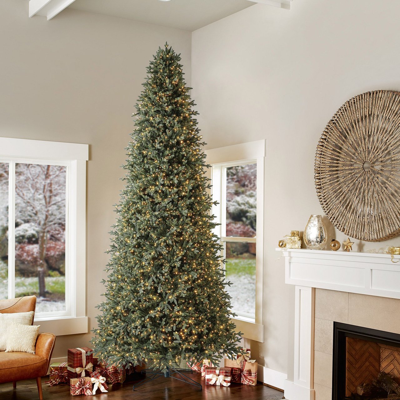 12' Pre-Lit Radiant Micro LED Christmas Tree - Image 1