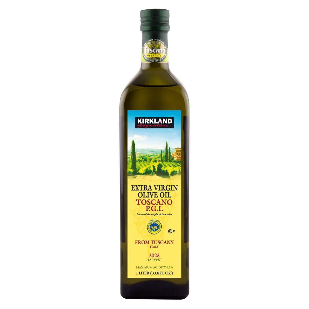 Kirkland Signature Tuscan Extra Virgin Olive Oil 1 Liter Bottle - Image 1