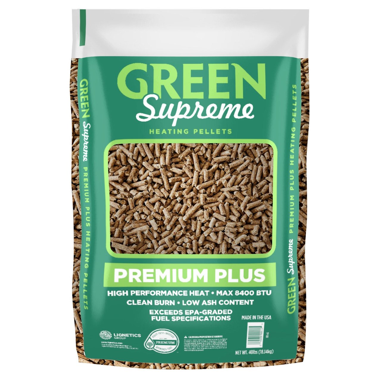 Green Supreme Wood Pellet Fuel 40 lbs