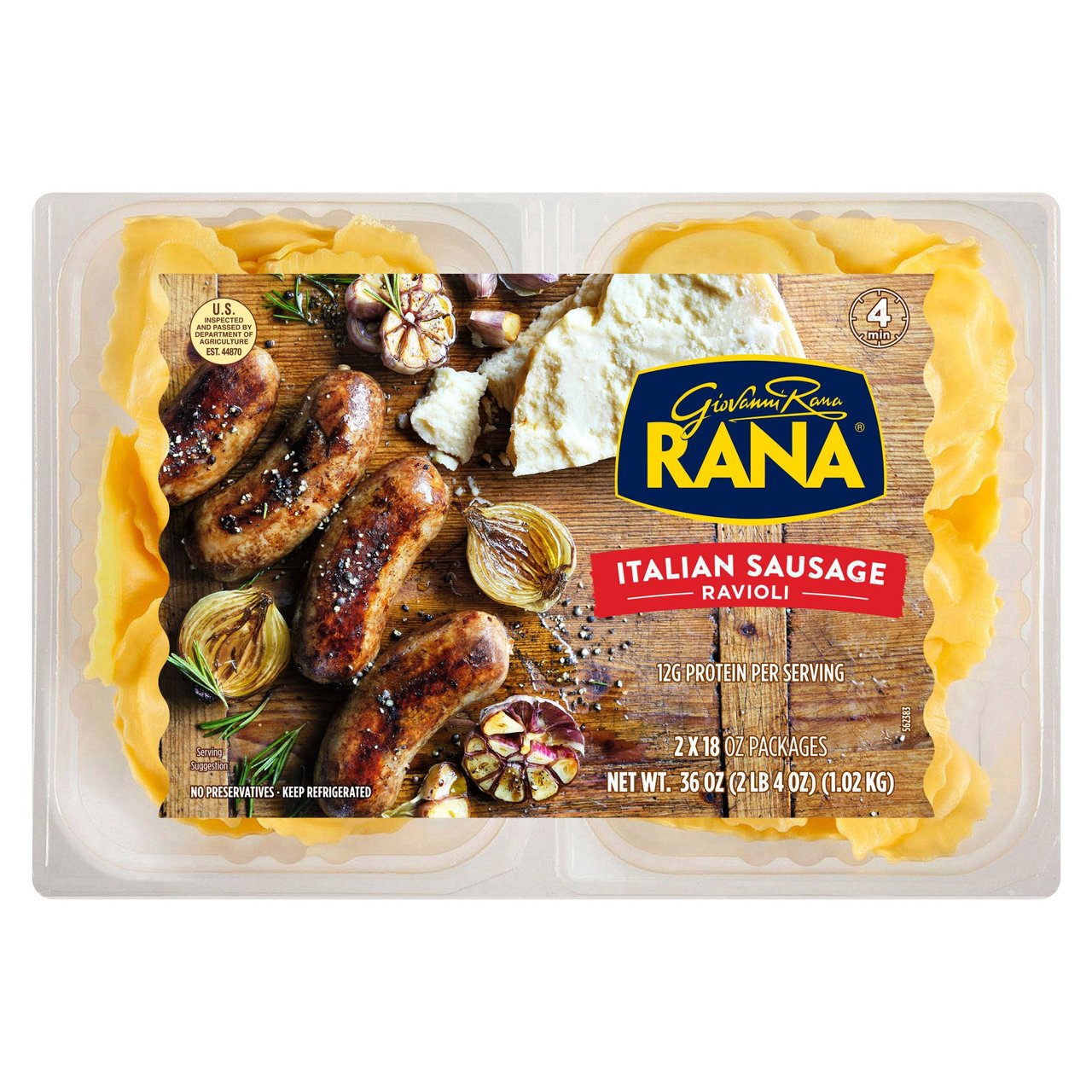 Rana Italian Sausage Ravioli, 2/18 oz - Image 1