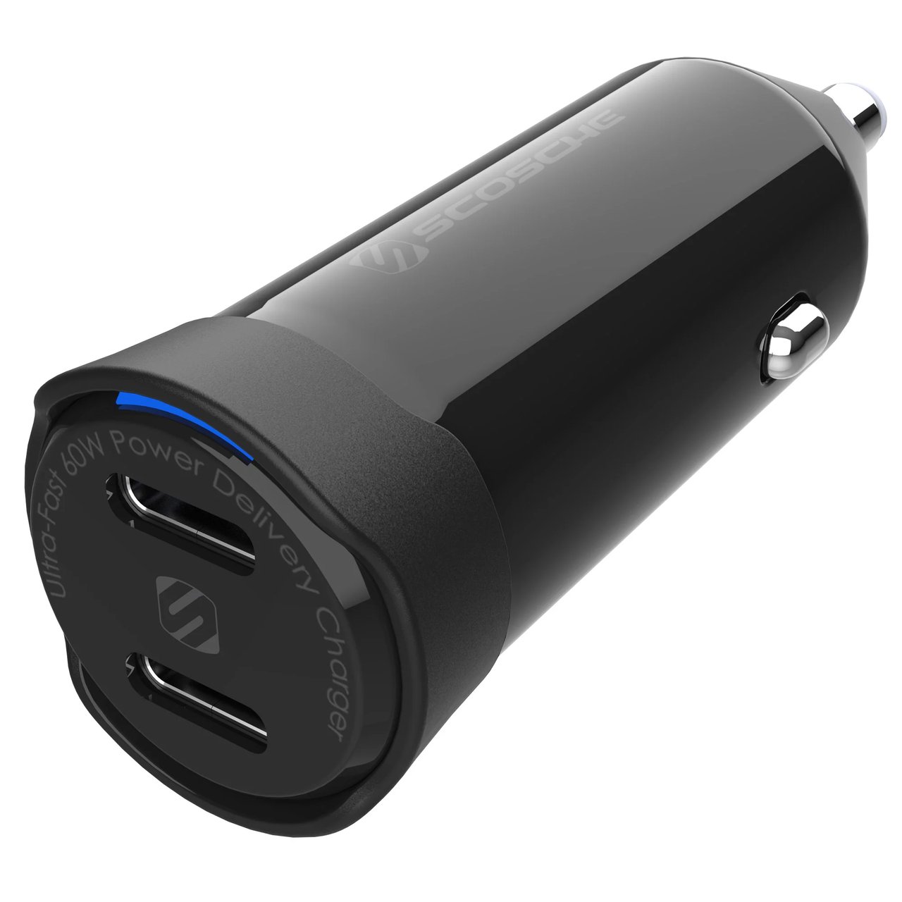Scosche PowerVolt PD60 Dual Port USB-C Car Charger, 2-Pack - Image 1