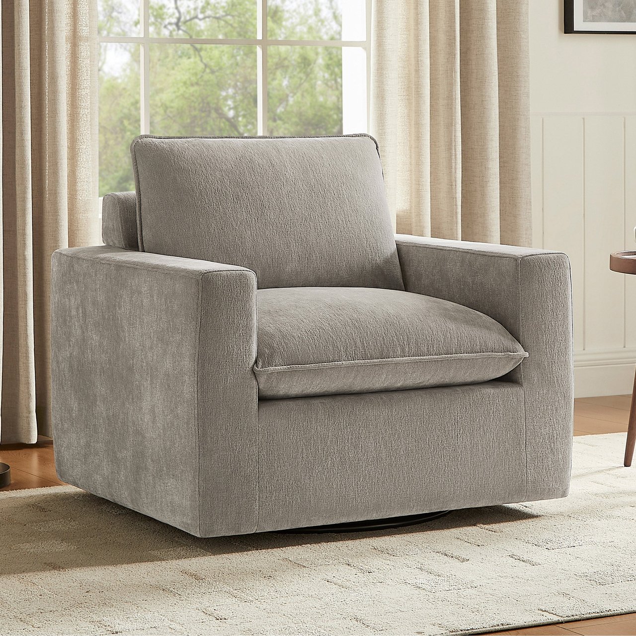 Sereen Fabric Swivel Accent Chair - Image 1
