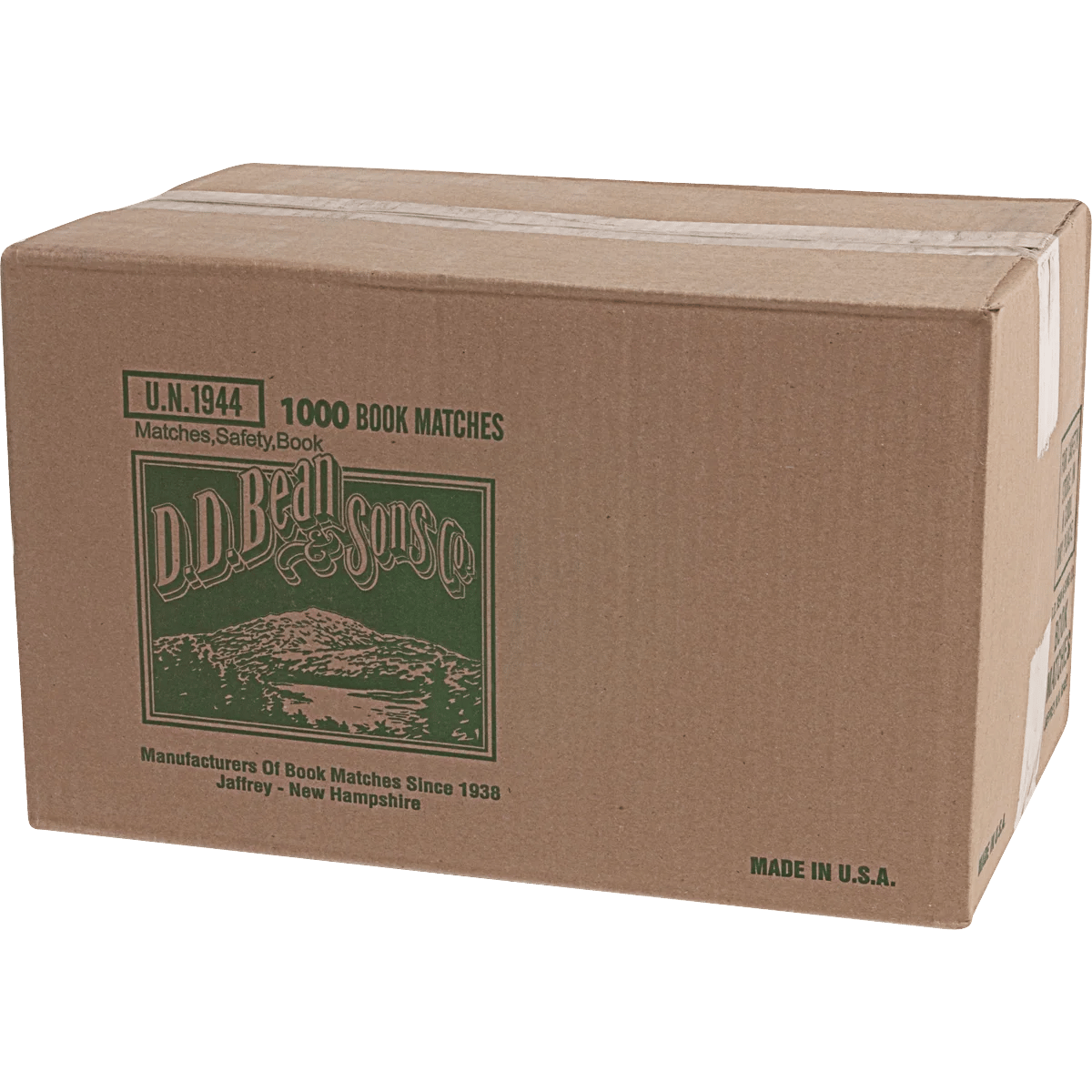D.D. Bean White Book Matches, 20 Packs of 50 ct