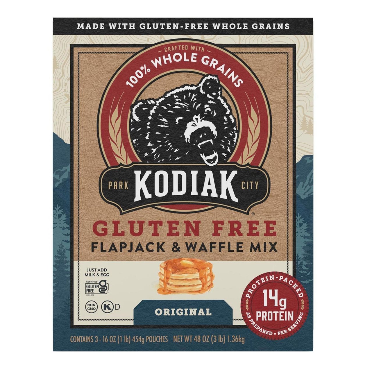 Kodiak Power Cakes Gluten-Free Pancake Mix, 3 lbs - Image 1