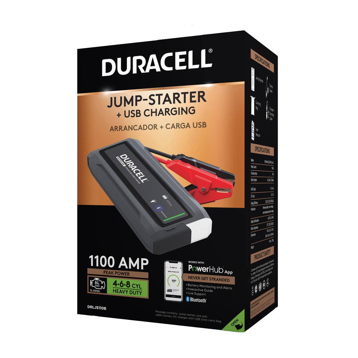 Duracell 1100 Peak Amps Bluetooth Lithium-Ion Jump Starter - Image 1