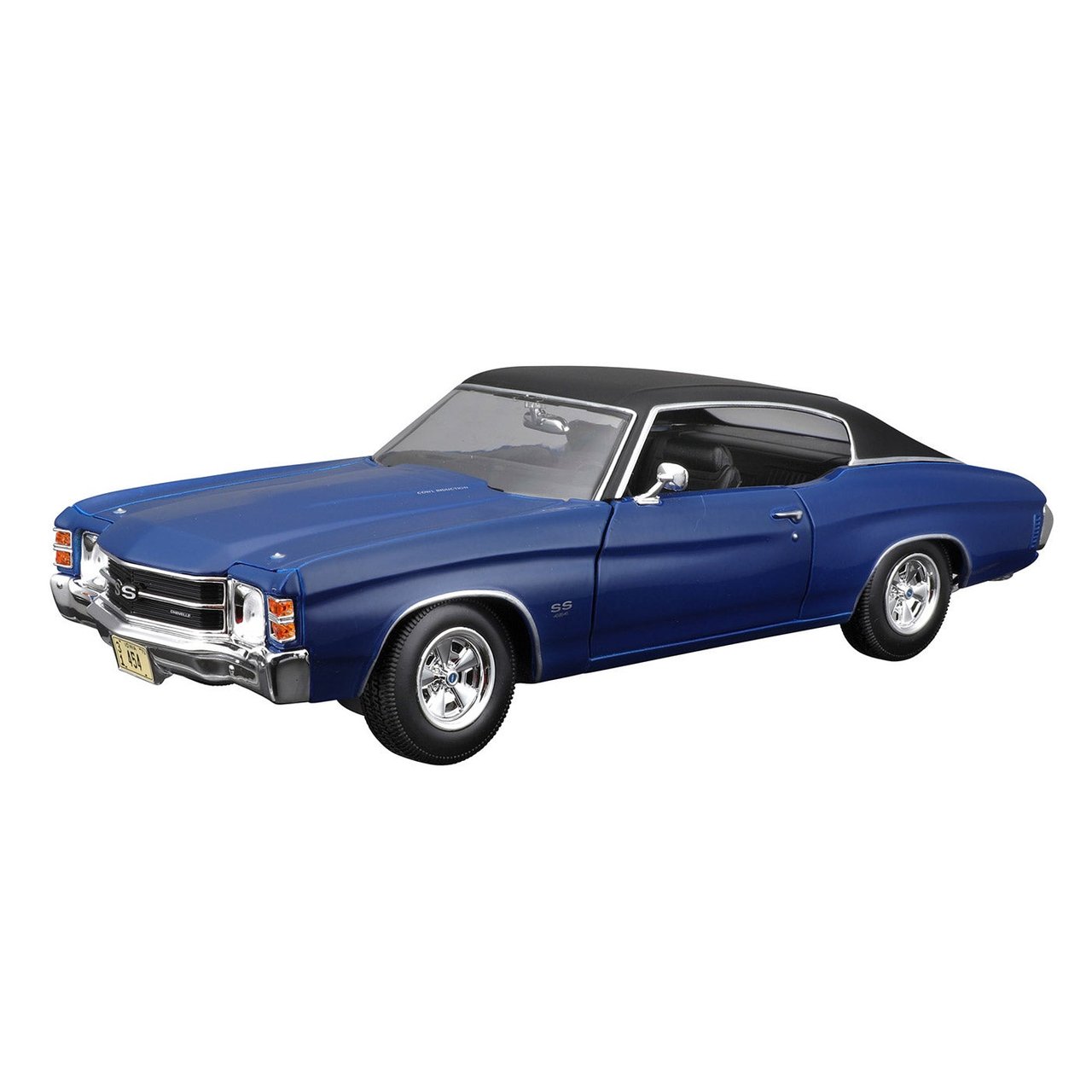 Chevrolet Chevelle 454 SS 1:18 Scale 1971 Dark Blue Die-Cast Model - Image 1