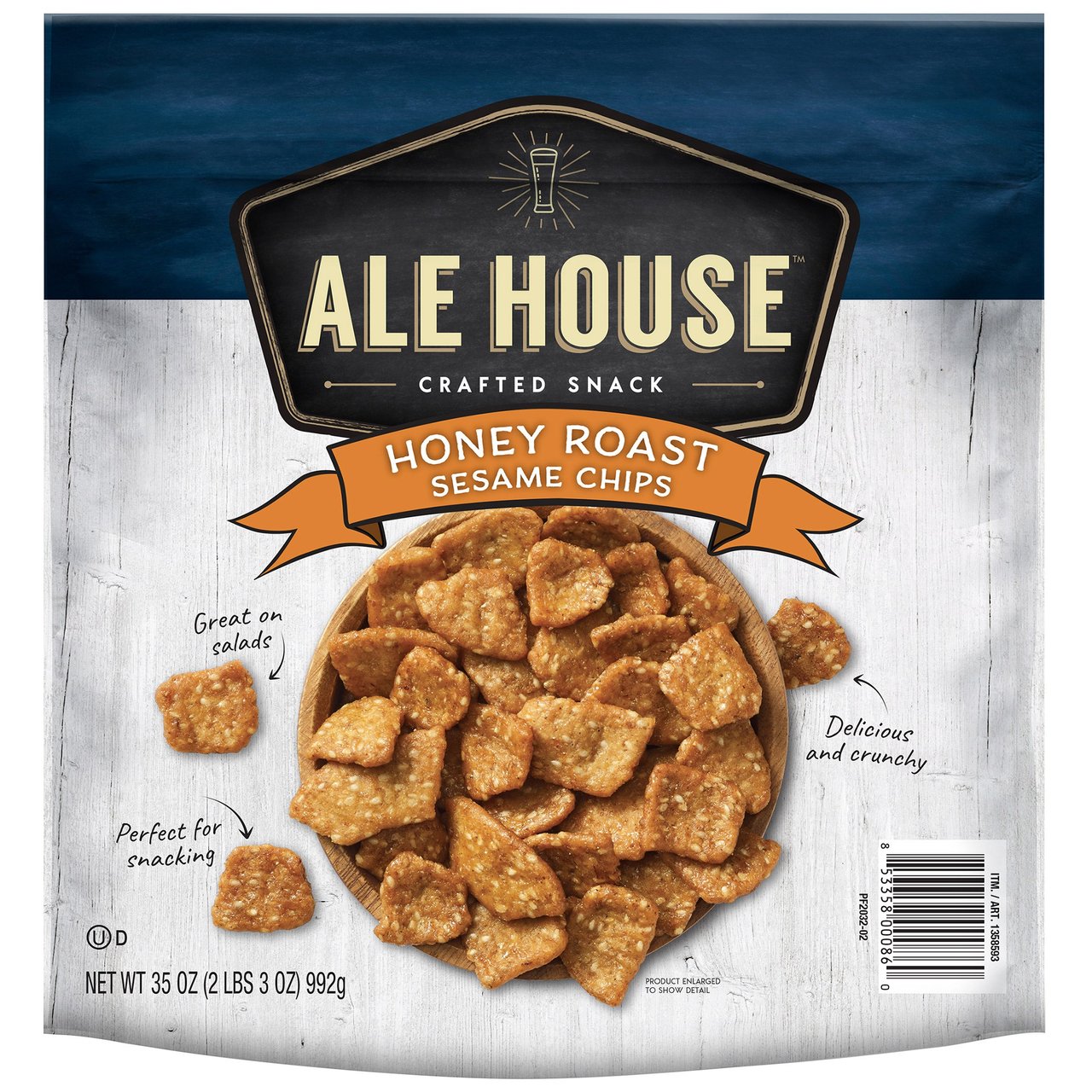 Ale House Honey Roast Sesame Chips 35 Ounce Bag - Image 1