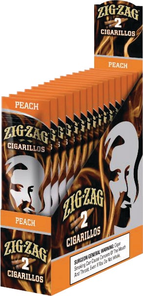 Zig Zag Cigarillo Peach, 15 Packs/2 CT - Image 1