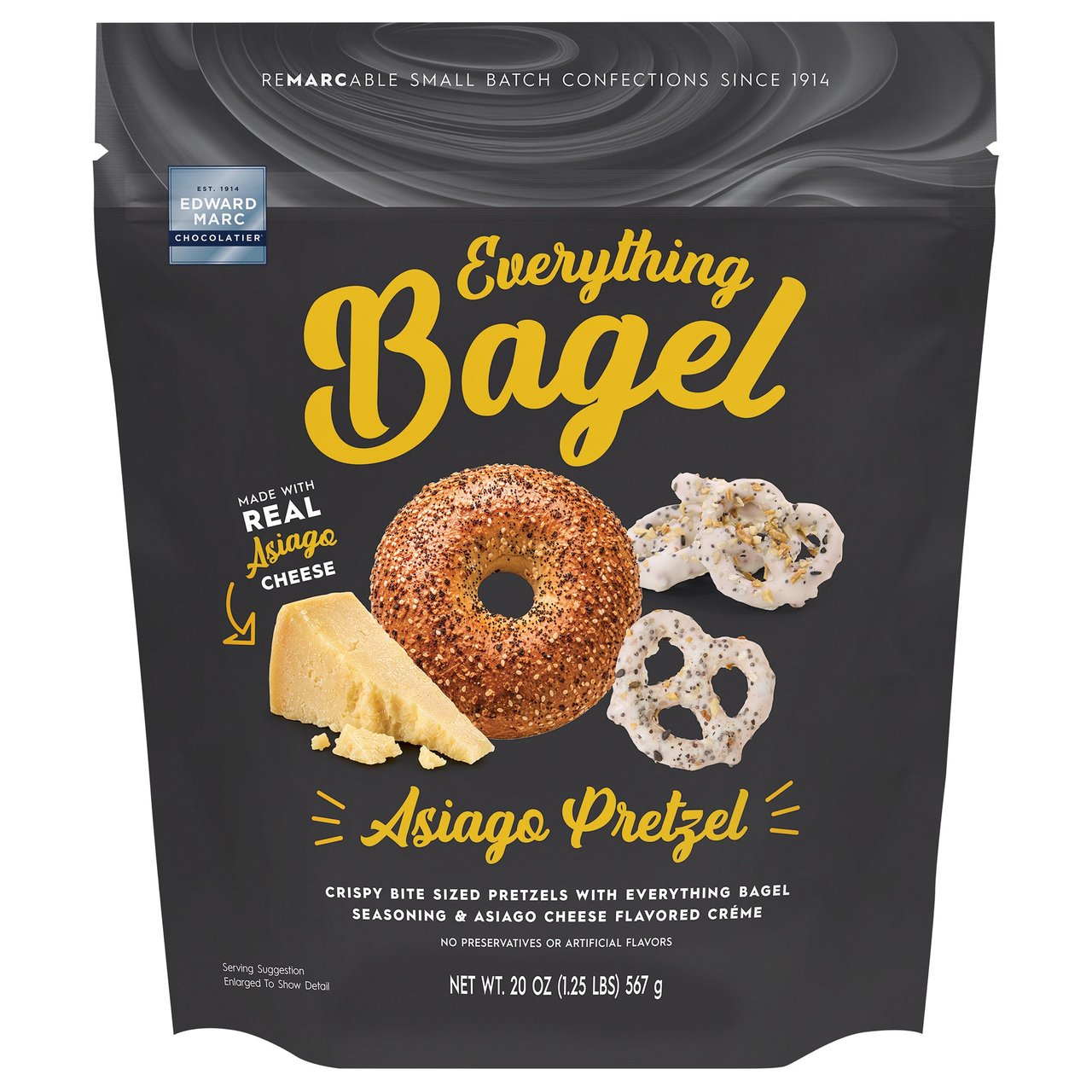 EDWARD MARC EVERYTHING BAGEL PRETZ 20 OUNCE BAG - Image 1