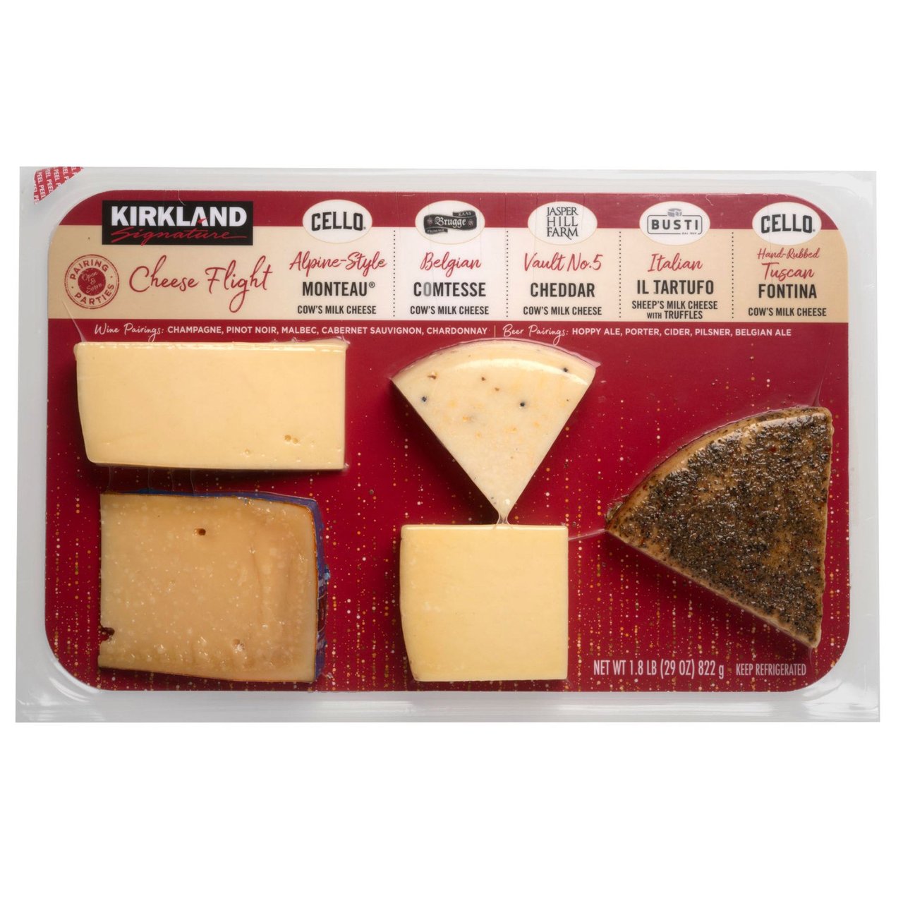 Kirkland Signature Cheese Flight 1.8 lbs - Image 1