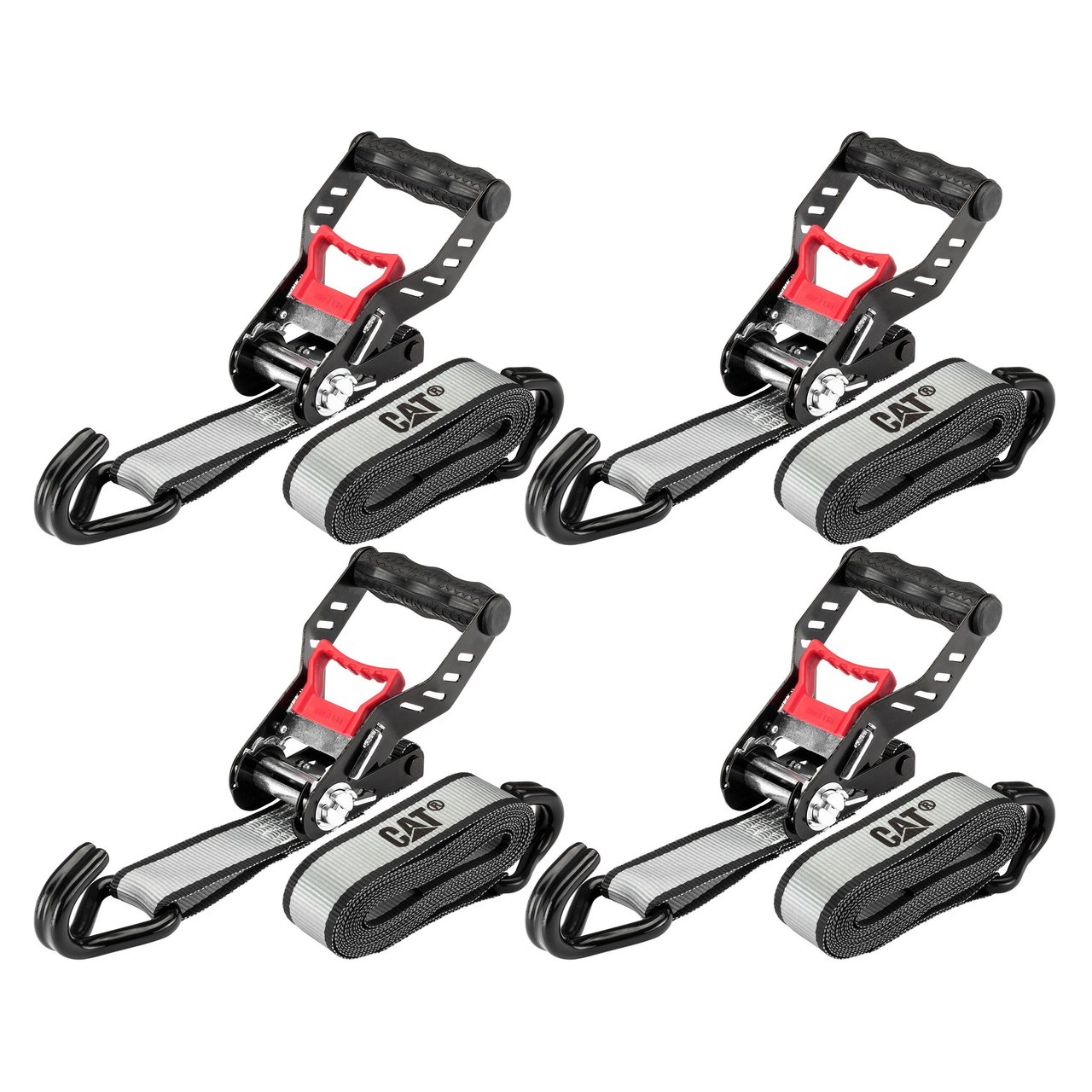 CAT Ratchet Tie Downs 1.5" x 16' 4-Piece Set - Image 1